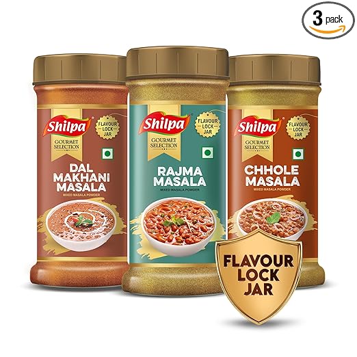 Delhi Special Combo – Dal Makhni, Rajma & Chhole Masala – 3 x 100g Jars | Traditional North Indian Spice Blends for Authentic Homestyle Flavors