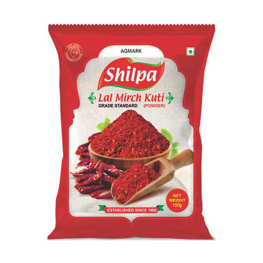 Shilpa Masale Kuti Lal Mirch (Crushed Red Chilli) Powder Spices