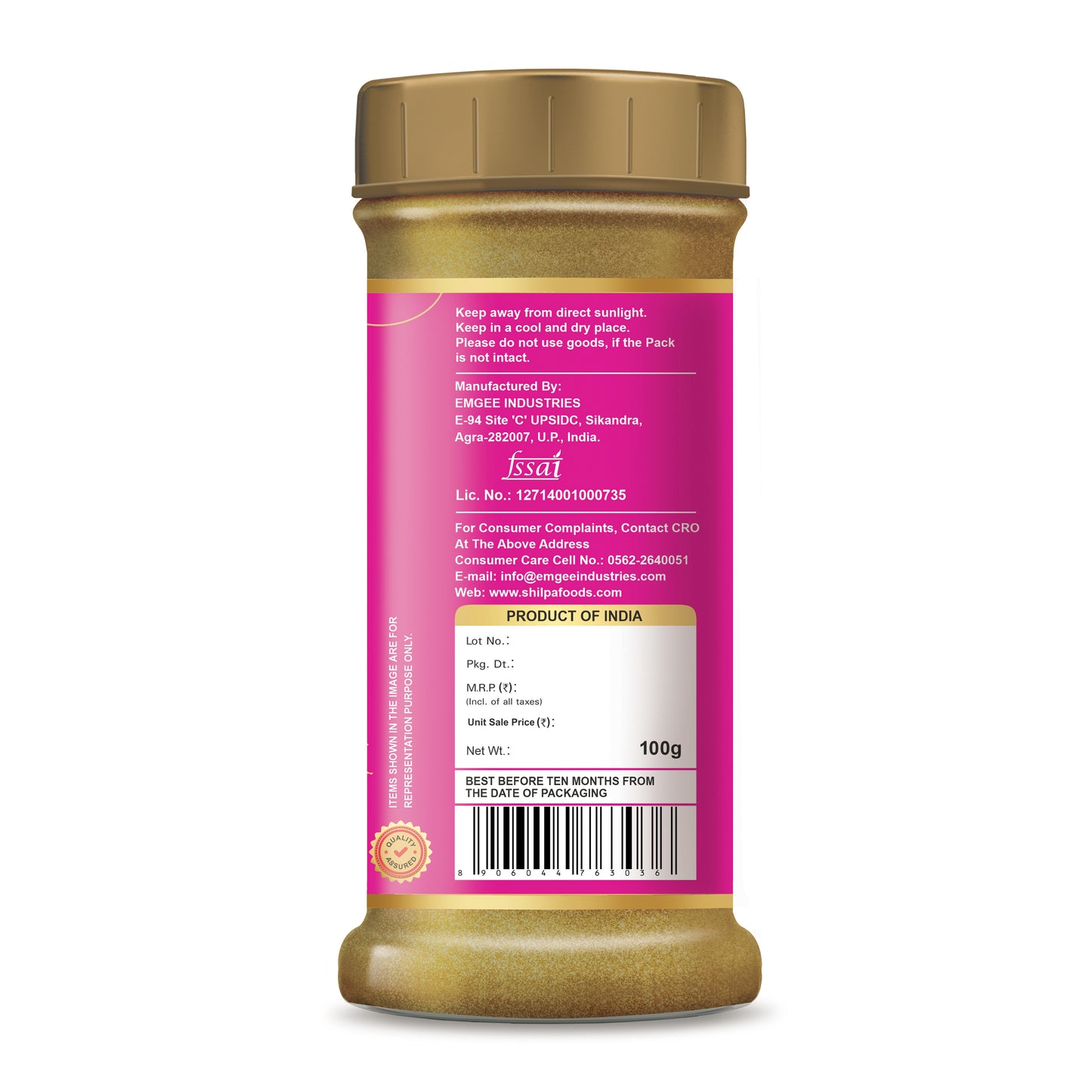 Shilpa Raita Masala, Mixed Masala Powder 100g Jar