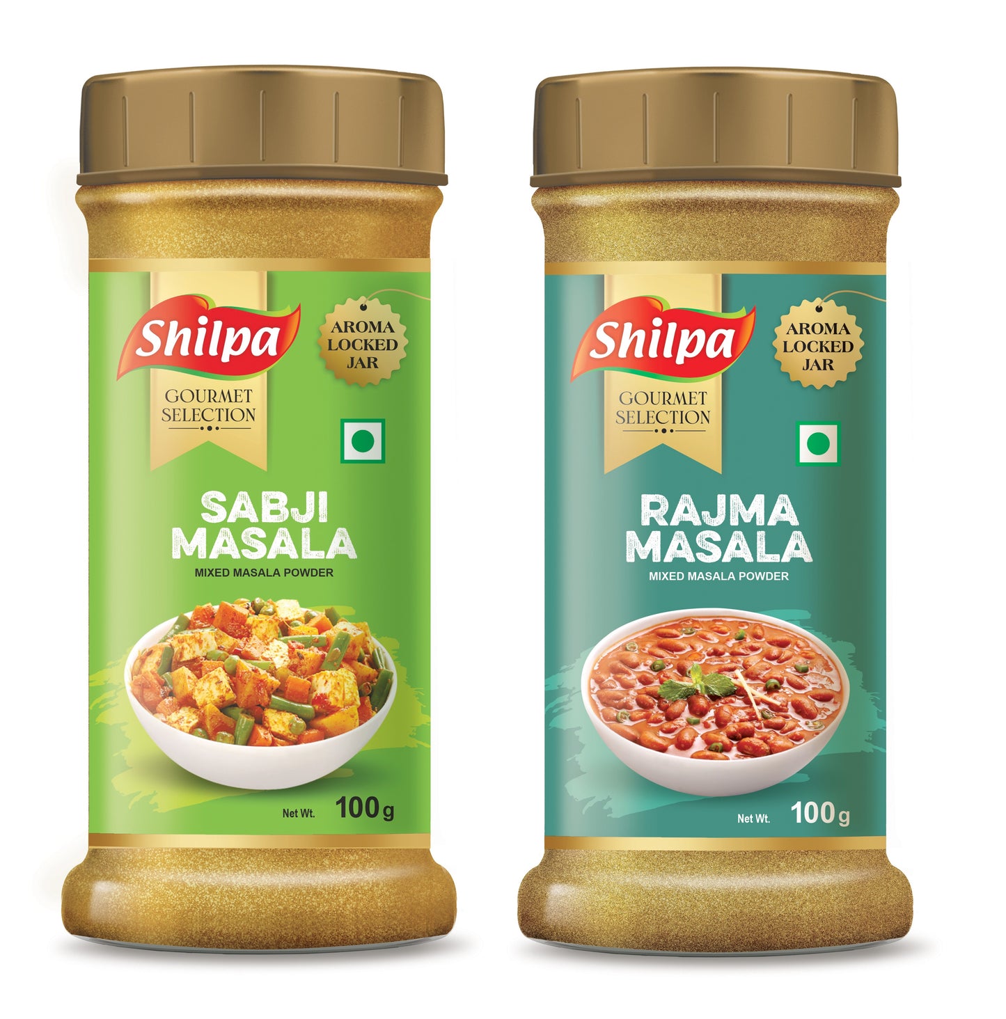 Shilpa Combo Pack of Sabji Masala Powder (100g) & Rajma Masala Powder (100g) Jar