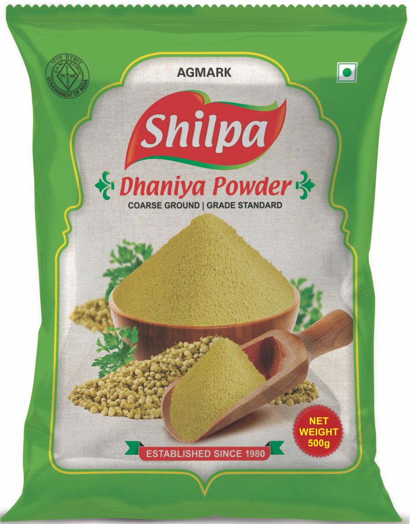 Shilpa Combo Pack of Haldi (Turmeric) Powder (500g) & Dhaniya (Coriander) Powder (500g) Pouch