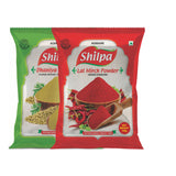 Shilpa Combo Pack of Dhaniya (Coriander) Powder (100g) & Lal Mirch (Red Chilli) Powder (100g) Pouch