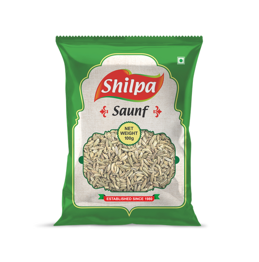 Shilpa Whole Saunf Moti (Fennel) Seeds 100g Pouch