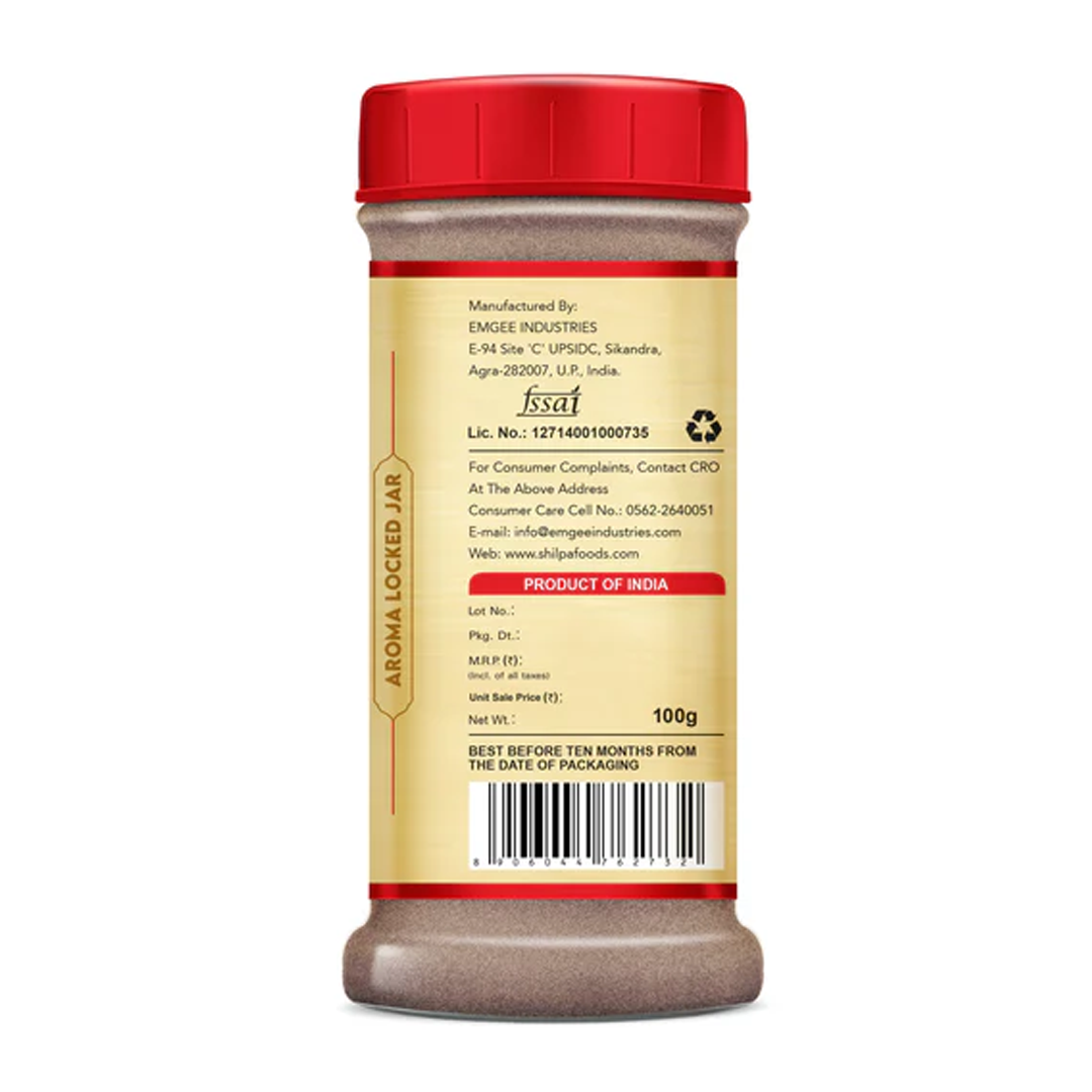 Shilpa Kali Mirch (Black Pepper) Powder 100g Jar Pack