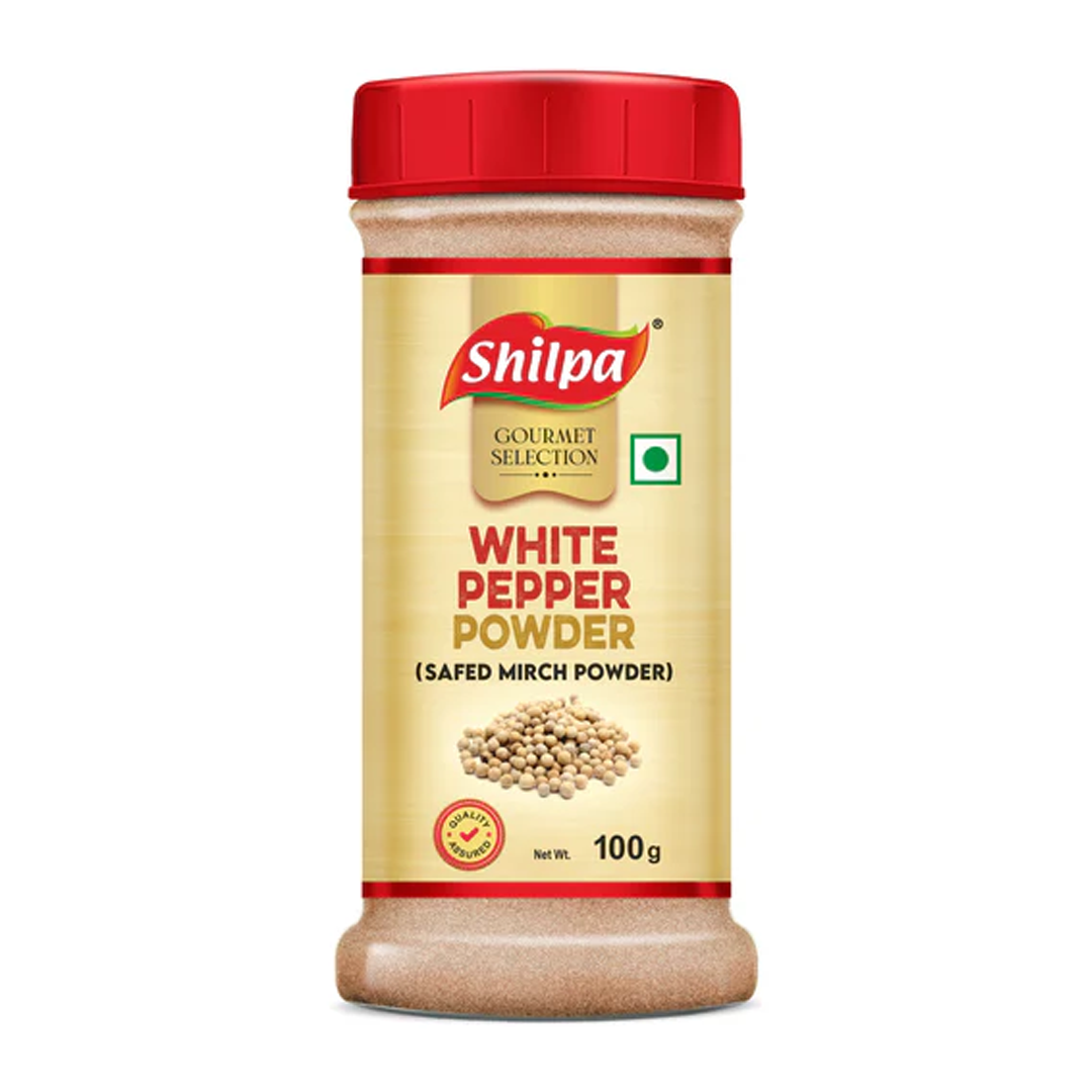 Shilpa Safed Mirch (White Pepper) Powder 100g Jar Pack